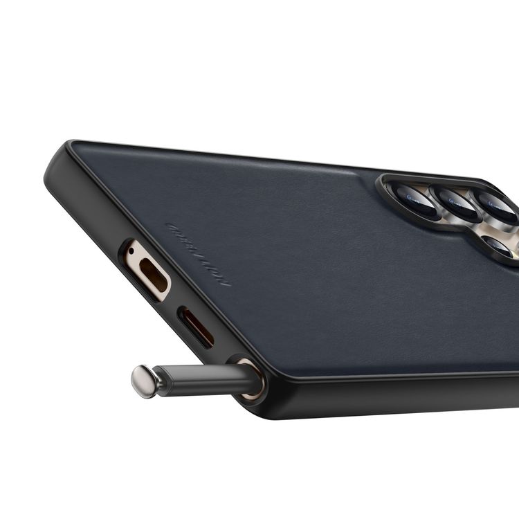 Green Lion Leather Case Samsung Galaxy S25 Ultra, TPU Shockproof Edges, Drop Protection, Comfort Grip, Camera Protection, Precise Cutouts, Anti-Scratch - Blue