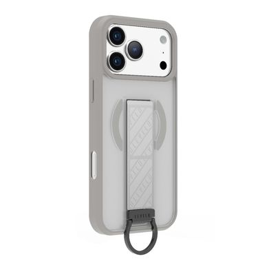 Levelo Morphix Clara GripStand MagSafe Case for iPhone 17 Pro Max, Raised Bezels for Camera & Screen, Strong Magnets, Shockproof Body & Matte Finish, Flexible D-Ring Stand, Anti-Fingerprint - Silverstone