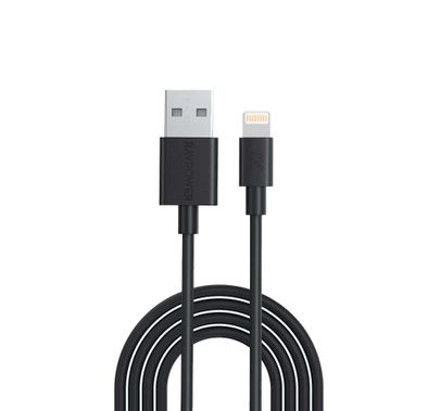 RAVPower 3-Pack USB Cable ( 2m / 1m / 0.2m ) Compatible with iPhone Lightning Devives - Charge & Sync Cord - Durable Fast Charging Connector with Overcharge Protection - Black