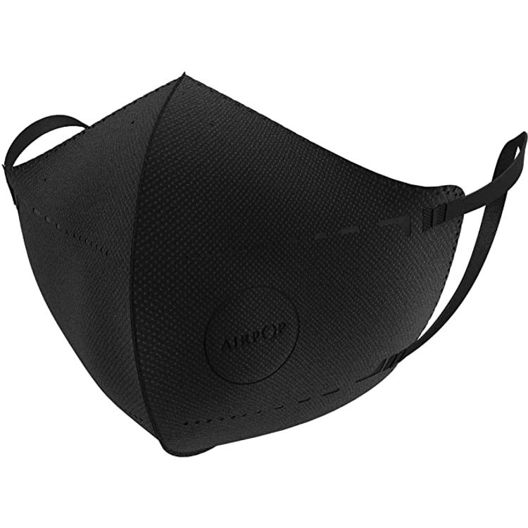 Airpop Light SE Reusable Washable Face Mask 1 Pack, 4-Layer Face Coverings, Contoured Fit, Lightweight Design Face Masks for Repeated Wear, (2pcs) - Black
