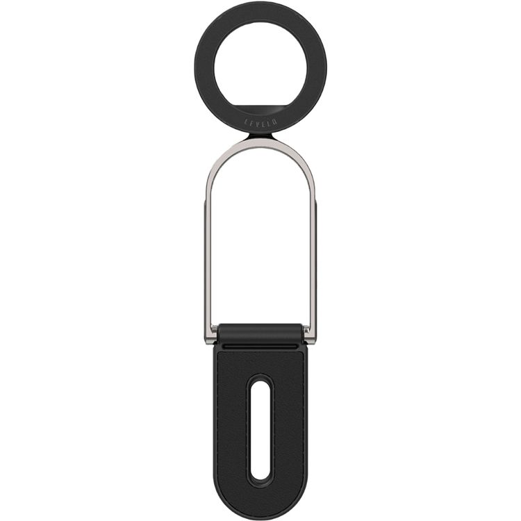 Levelo Nero MagSafe Car Holder & Selfie Stick with Foldable Design, N52 Magnet, Adjustable Angle, Strong Suction Type, Universal Compatibility - Black