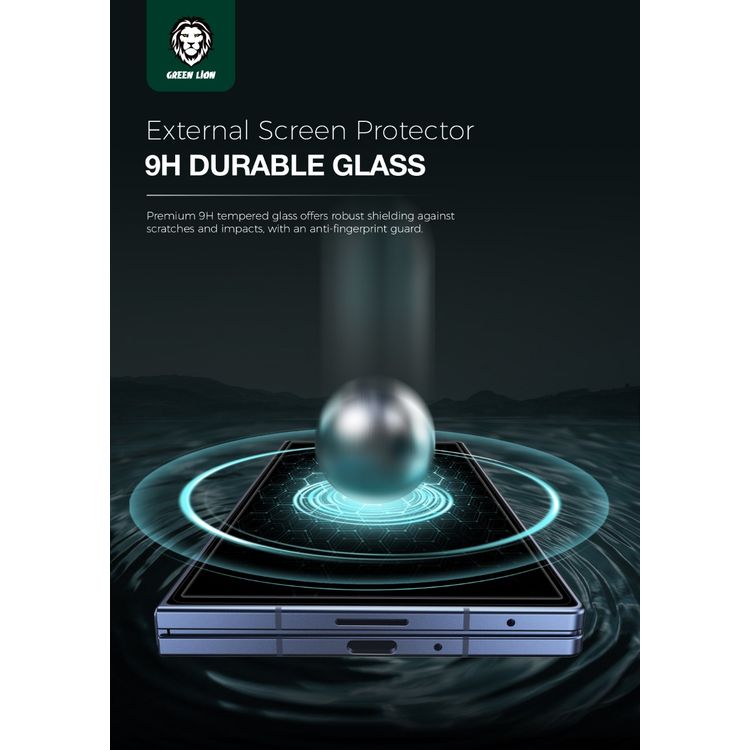 Green Lion Fold Privacy Protection Pack for Z Fold 7 with Maximum Coverage, Self-Healing Tech, Highly Responsive & Touch Sensitive, Anti-Scratch, Keep HD Clarity - Black