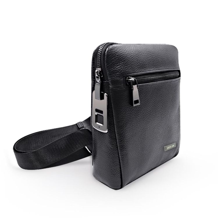 Green Lion Bern Smart Fingerprint Pouch, Anti-Theft Protection, Water Resistant - Black