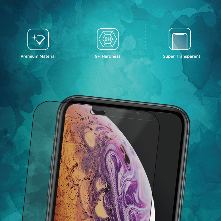 Liberty Guard Matte Full Cover Black Rounded Edge Screen Protector for iPhone 11 Pro, Anti Shock & Anti Impact - Clear