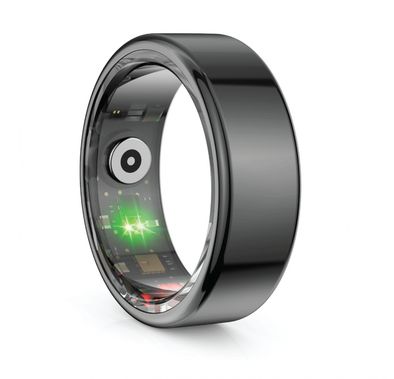 Green Lion Smart Ring with Charging Case, Campatible  With Android 5.1 Or Above, iOS 8.0 Or Above - Black