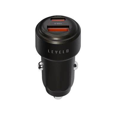Levelo Nori Mini 60W Car Charger with USB-C & USB-A Ports...