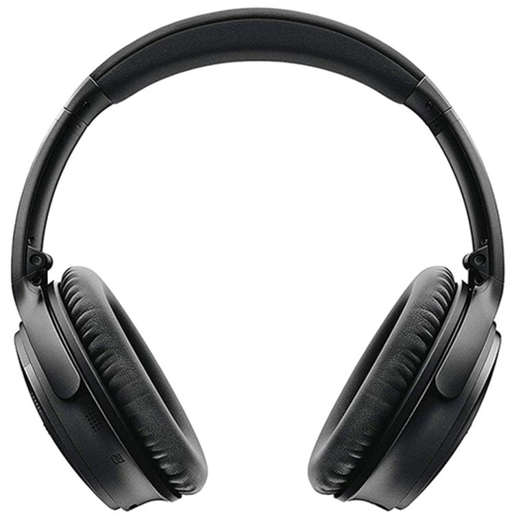Bose Wireless Bluetooth Headphones with Active Noise Canceling, NFC, 20 Hours Playtime, 2 Hours Charging Time, Bluetooth & 3.5mm 1.2m Audio Cable Connectivity, 2400 to 2483.5 MHz Frequency, 90° Earpiece Swivel, 20dB Bluetooth Transmitter Power, 30.5cm Micro-USB Charging Cable, LED Indicator - Black