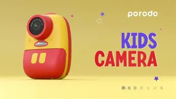 Porodo Rechargeable Kid's Camera in UAE | 2" HD Screen, 1080p, Instant Print - Yellow | (PD-KDCAM-YL)