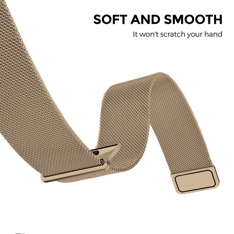 AhaStyle WG42-1-40MM-TG Magnetic Stainless Steel Milanese Mesh Loop Strap for Apple Watch 38 / 40mm - Titanium Gold