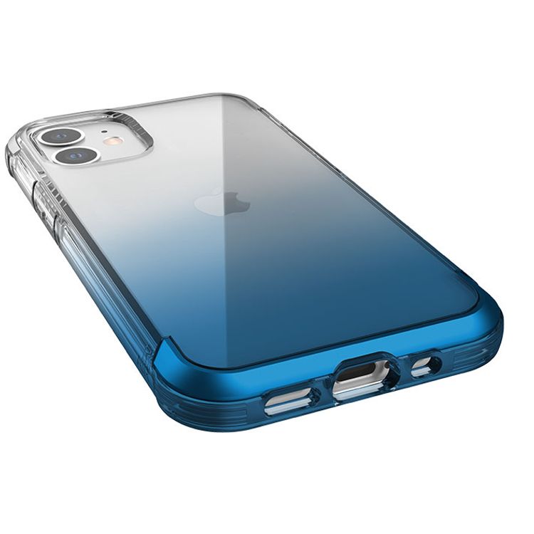 X-Doria Raptic Air Sleek Case Compatible for iPhone 12 Mini (5.4") Anti-Scratch, 13ft Drop Tested, Shock Absorbing Protection Back Cover Suitable with Wireless Charging - آيفون 12 ميني - أزرق