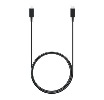 Samsung USB-C to USB-C, Super Fast Charging 2.0, Max 45W, Max 3A Current, Up to 480Mb/s Data Transfer Speed, 1.8m Cable Length - Black