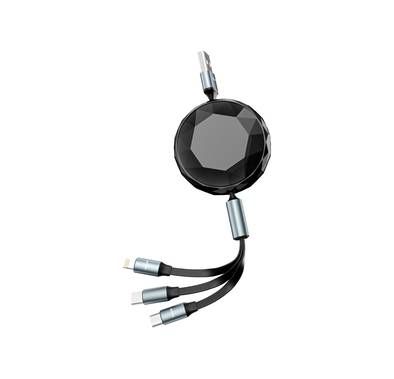 Green Lion 5-in-1 Diamond Retractable Cable with USB-C to...