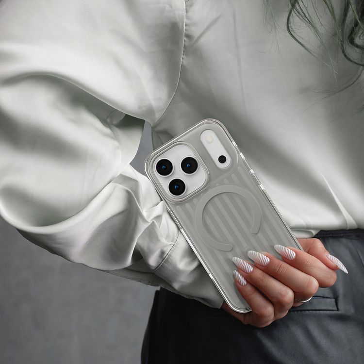 كفر ليفيلو كابين إيليت ماج سيف لجهاز آيفون 17 برو، زوايا مقاومة للصدمات، حواف مرفوعة للكاميرا والشاشة، مقاومة للخدوش بدرجة 2H، مغناطيسات قوية، تقنية الوضوح الدائم، ممتص للصدمات، مختبر للوقوع - رمادي مدخن.