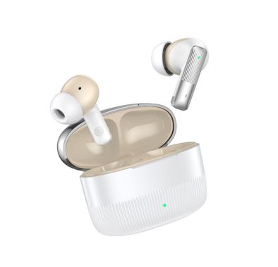 Green Lion Vancouver True Wireless Earbuds with Dual Microphones, 200mAh Charging Case & 25mAh Earbuds Battery, Up to 4 Hours Play Time, Bluetooth Version 6.0, 12m Transmission Range - White