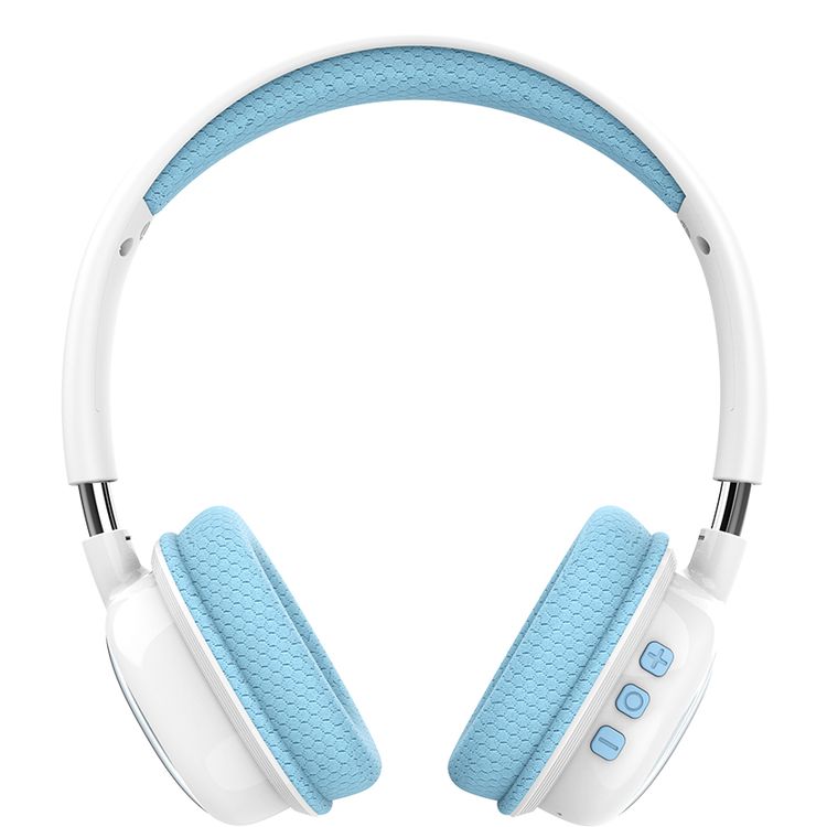 Green Lion GK-600 Kids Wireless Headphone with 20 Hours Play Time, Designed for Ages 3+, Versatile Playback, 85dB Safe Sound Limit, Built-in Microphone, LED Light Design, Soft Padded Cushions, Kid-Friendly Controls - Blue