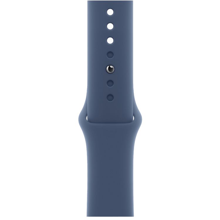 Apple Watch Series 10 GPS + Cellular 42mm Silver Aluminum Case with Denim Sport Band, Up to 18 Hours Battery Life, Bluetooth 5.3, Always‑On Retina LTPO3 Display - Silver