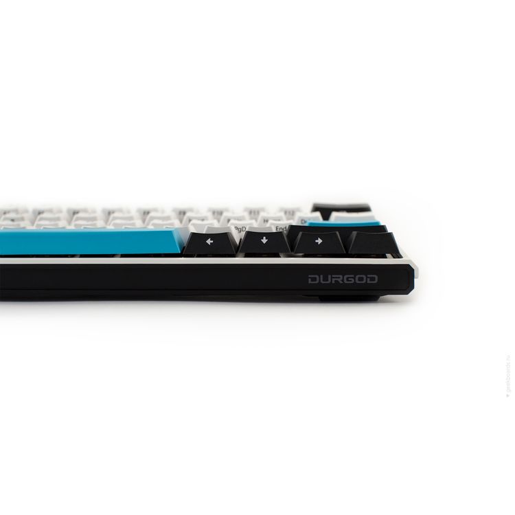 لوحة مفاتيح لاسلكية ميكانيكية Durgod K330W Gateron Crystal Doubleshot PBT Profile، بلوتوث 5.0، USB Type C، متوافقة مع Mac وWindows، مفتاح بني - أسود/أبيض/أزرق