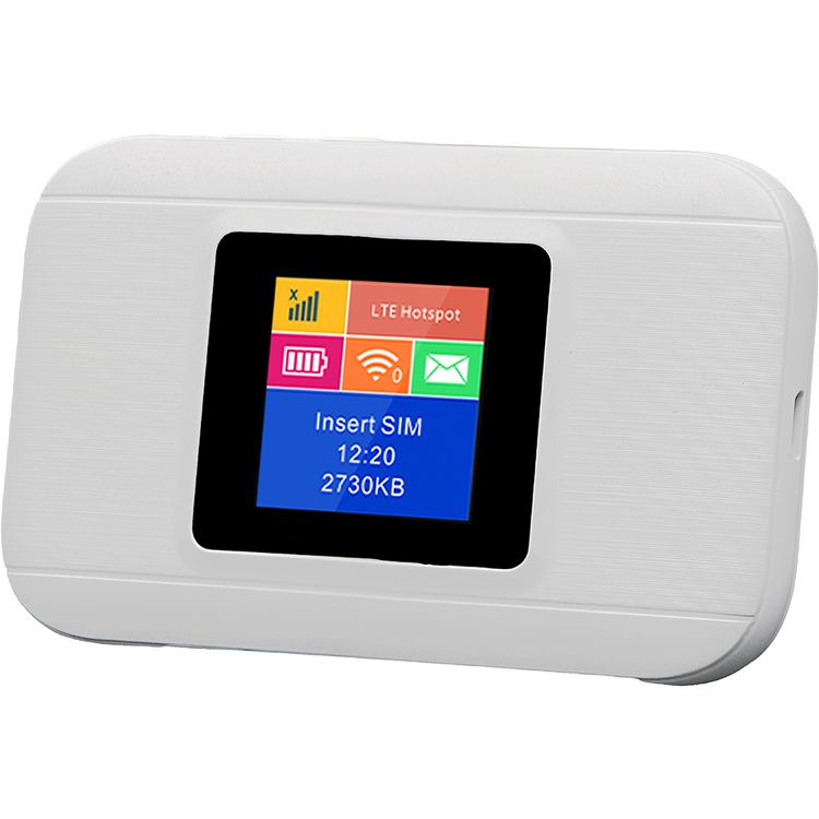 Porodo Nexfi 3000mAh 4G LTE Portable WiFi Router with 10m Signal Distance, Micro Sim, Secure Encryption,  Multi-User Connection, 10m Signal Distance, 32GB Micro SD, 50Mbps 4G Upload Speed - White