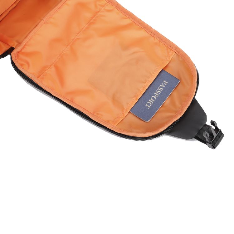 Porodo Gaming Sling Bag with 20W USB-C Charging Outlet, 2 Compartments, Polyester, Waterproof - Black