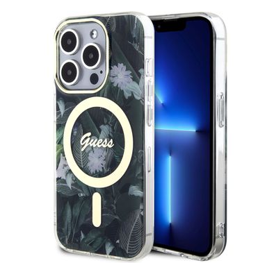حافظة Guess Magsafe IML بنمط الغابة - قدم - iPhone 15 Pro