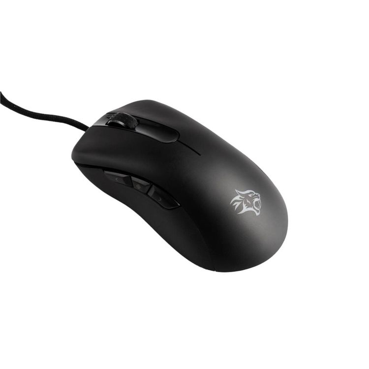 Porodo Gaming Wired Mouse with TTC Switch, 60 Million Clicks Lifespan, 16000 DPI, RGB Light, 400IPS Tracking Speed, USB Plug & Play Connection - Black