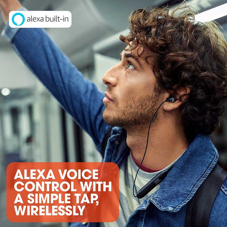 JBL Live 220BT Refurbished In-Ear Neckband Wireless Headphones with Voice Control, 10-hours Battery Life, 4-button Remote with Microphone - Blue