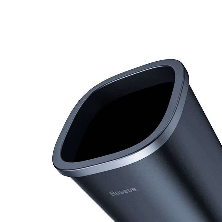 Baseus Dust-free Vehicle-mounted Trash Can with 800mL Capacity, ABS and PC Material, 90 Pieces of Garbage Bags Included, Mini and Portable, Fits in Car Armrest Box & Door Compartment, Easy to Clean - Black