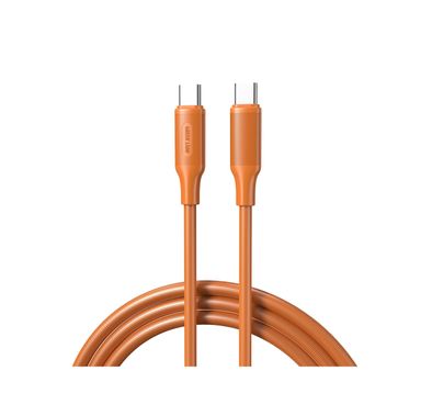 كابل جرين ليون USB-C إلى USB-C بطول 1 متر (3.28 قدم) مع قدرة 60 واط 20 فولت/3 أمبير، مرن ودائم، للشحن والمزامنة، سرعة نقل 480 ميجابت في الثانية، مصنوع من مادة PVC، عمر افتراضي يصل إلى 10000 إنحناءة - برتقالي اللون.