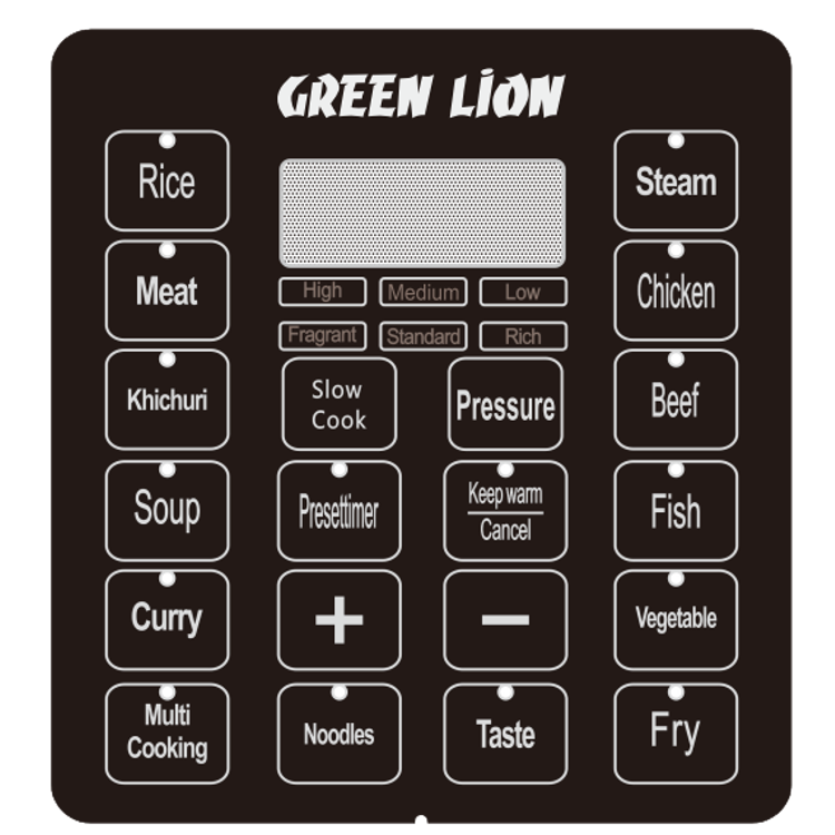 Green Lion Electric Pressure Cooker with 8L Capacity & 24cm Diameter, 14 Cooking Modes, 24-Hour Preset Function, One Button Control, Digital Display, Auto-Warm Function, Energy Efficient, Easy-to-Use, Stainless Steel Material - Black