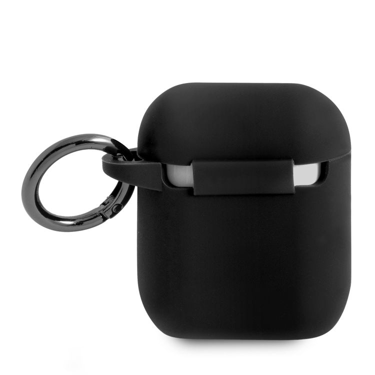 CG MOBILE U.S.Polo Assn. Silicone Uspa Authentic Case Compatible for Airpods 1/2, Scratch Resistant, Shock Absorption & Drop Protection Cover Officially Licensed - Black