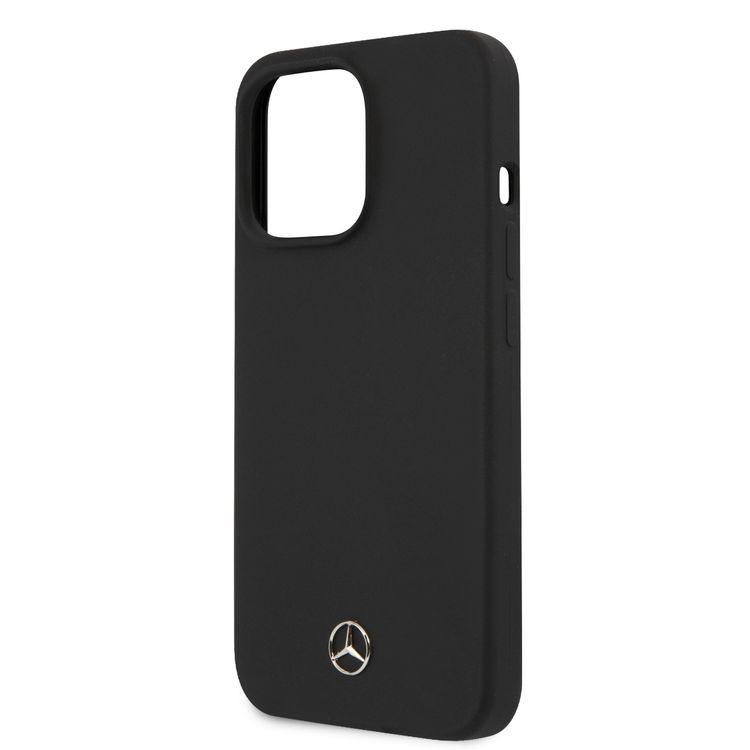 CG MOBILE Mercedes Benz Liquid Silicone Case with Microfiber Lining Compatible for iPhone 13 Pro Max (6.7") Anti-Scratch, Easy Access to All Ports, Drop Protection