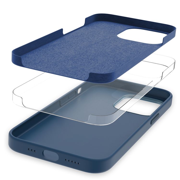 Green Lion Liquid Silicone Case for iPhone 13 Pro Max 6.7" - Blue