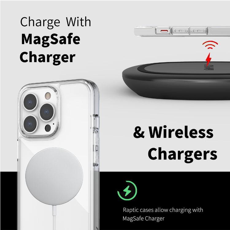 X-Doria Raptic Clearvue Case Compatible for iPhone 13 Pro Max (6.7") Anti-Scratch, Easy Access to All Ports, Military Drop Tested, Shock Absorbing Protection, Snap-on Installation Back Cover Suitable with Wireless Charging