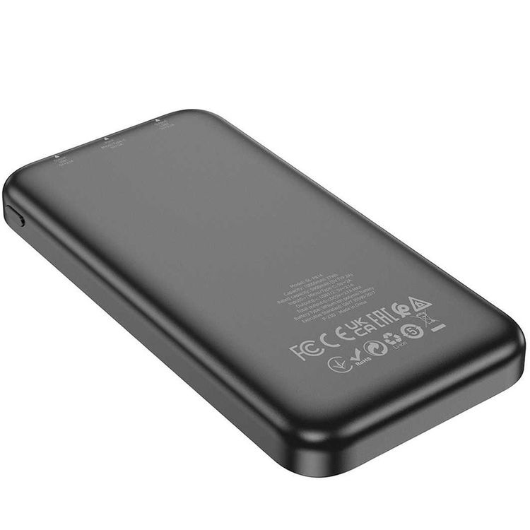 Green Lion Power Mate 10000mAh Power Bank with ×2 USB-A Output Ports, Micro & Type-C Input Ports, ABS+PC Material, Multi Protection, LED Light - Black