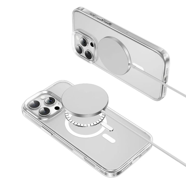 جراب Green Lion Sense Crystal Clear Magsafe، لهاتف iPhone 16، حماية للكاميرا، حماية من السقوط، متوافق مع Magsafe، مغناطيسات قوية، مضاد للخدش، زر استشعار، حافة مرتفعة