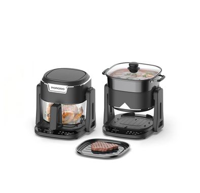 Porodo Lifestyle Quick Flip 3-in-1 Air Fryer, Grill & Hot...
