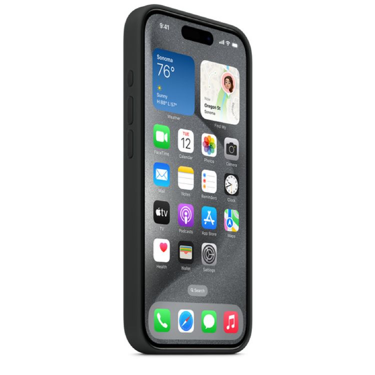 Apple iPhone 15 Pro Max Silicone Case with MagSafe - Black