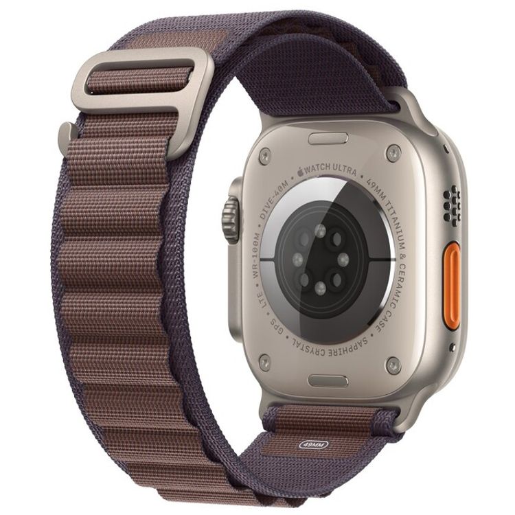 Apple Watch Ultra 2 [GPS + Cellular 49mm] with Titanium Case & Indigo Alpine Loop | Medium