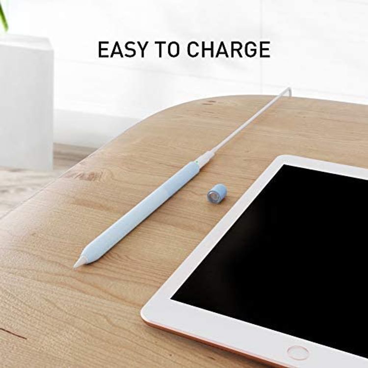 AhaStyle Gradient Colorful Ultra-Thin Sleeve Suitable for Apple Pencil 2nd Gen, Soft Silicone Material, Lightweight, Durable Compatible with all-new Apple Pencil - Blue