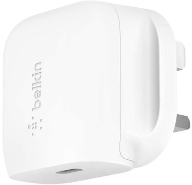 USB-C Charger Adapter Belkin WCA003myWH 20W USB-C Wall Charger - White