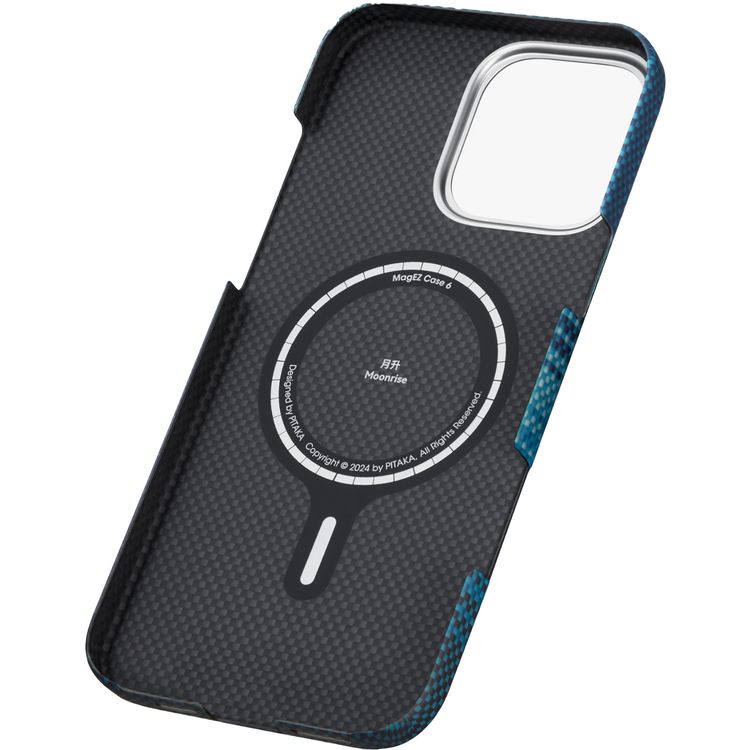 Pitaka Tactile Woven Ultra Slim Case for iPhone 16 Pro, Woven Touch, Compatible with MagSafe, Raised Camera Lip - Moonrise 