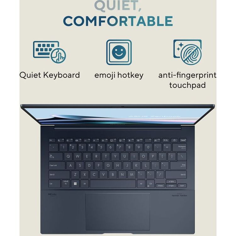 ASUS Zenbook 14 OLED Laptop - Intel Core Ultra 7 155H, 16GB RAM, 1TB SSD, Intel Arc Graphics, 14" 3K, Windows 11 Home - Ponder Blue