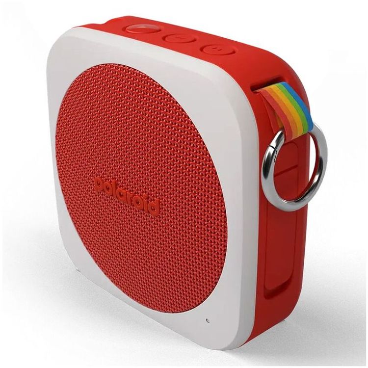 Polaroid P1 Music Player, Up to 10 hours of battery life, 3.5mm auxiliary port, IPX5 waterproof, 2 hours to full charge - Red
