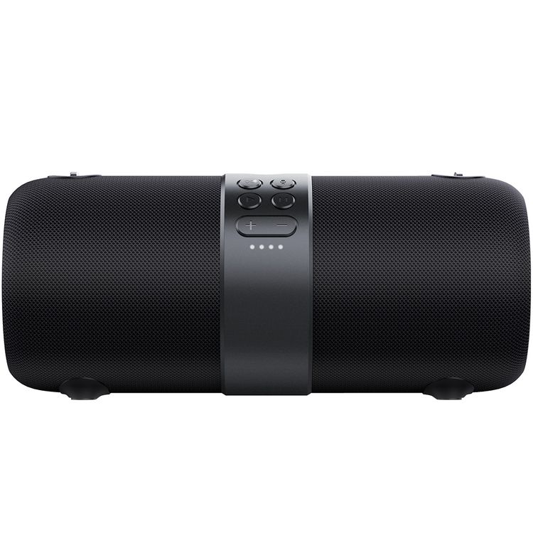 Powerology Cypher Portable Bluetooth Stereo Speaker with RGB Lighting, Up to 5.5 Hours Play Time, 3600mAh Battery, 10m Transmission Range, Compatible with Siri & Google Smart Assistant - Black