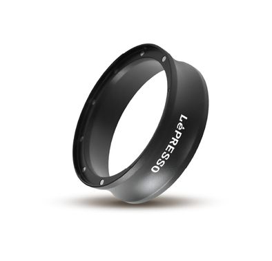 LePresso Magnetic 58mm Dosing Ring, Aluminum Alloy Material, 10 Strong Magnets, Even Distribution, Compatible with 58mm Portafilter - Black