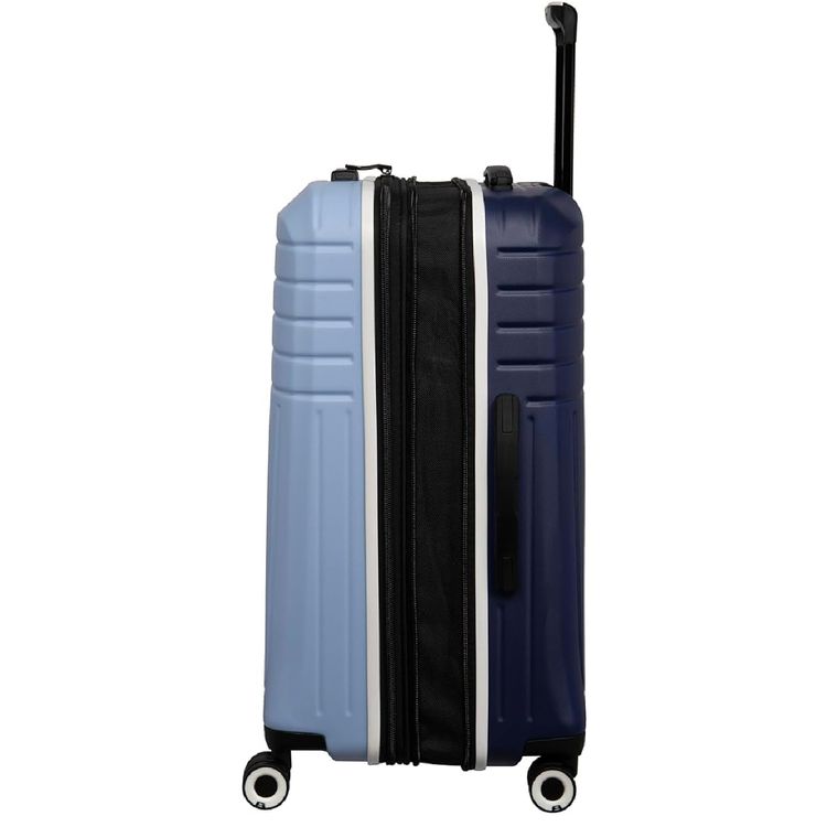 it Luggage Convolved Cabin Trolley, ABS Hard Shell, Expandable Design, Spinner Wheels, TSA Lock - Sky blue / Blue