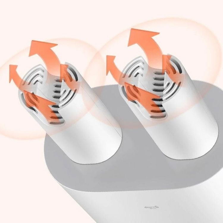 Xiaomi DEM-HX10W Mijia DEERMA Intelligent Multi-Function Retractable Shoe Dryer, U-shaped air outlet, Portable size and flexible tubes- White