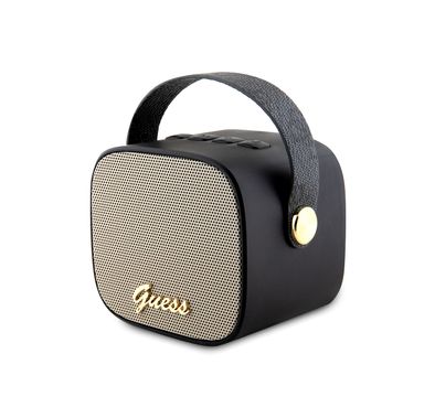 Guess Wireless Speaker with 10m Bluetooth range, Crystal Clear Sound & Rich Bass, True Wireless Stereo Function, 1200mAh Battery, 40mm Driver Unit, Lightweight & Portable - Black