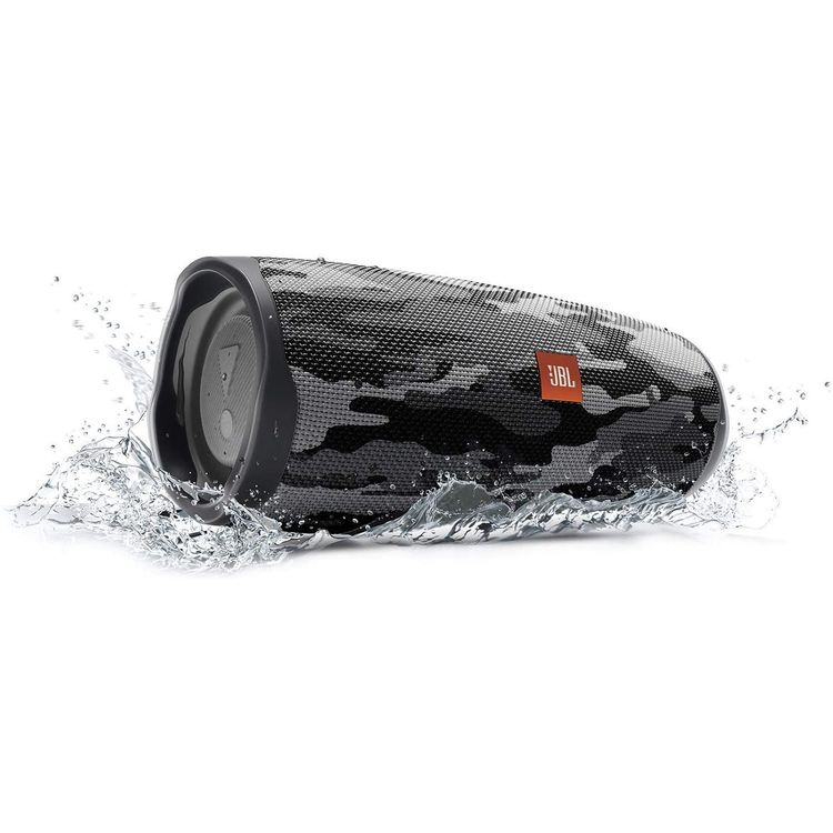 JBL Charge 4 Portable Wireless Bluetooth Speaker with Built-in Power Bank, 7500mAh Battery 20-hours Playtime, IP67 Waterproof & Dustproof Feature - Cammouflage