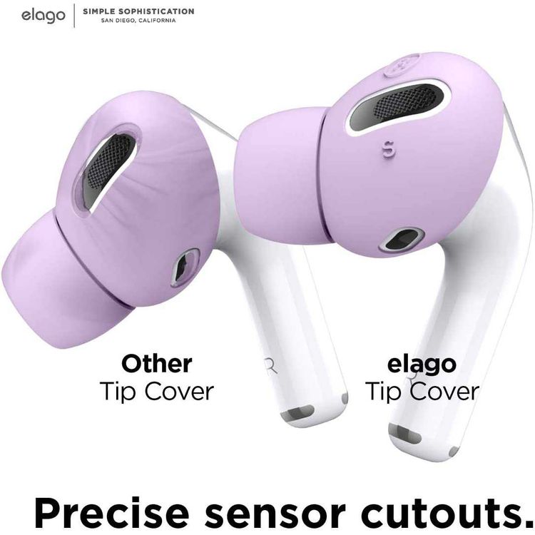 غطاء Elago Airpods Pro Earbuds Plus مع أطراف مدمجة (6 أزواج)